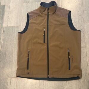 Black Diamond Soft Shell Fleece Lined Vest Brown Tan Medium